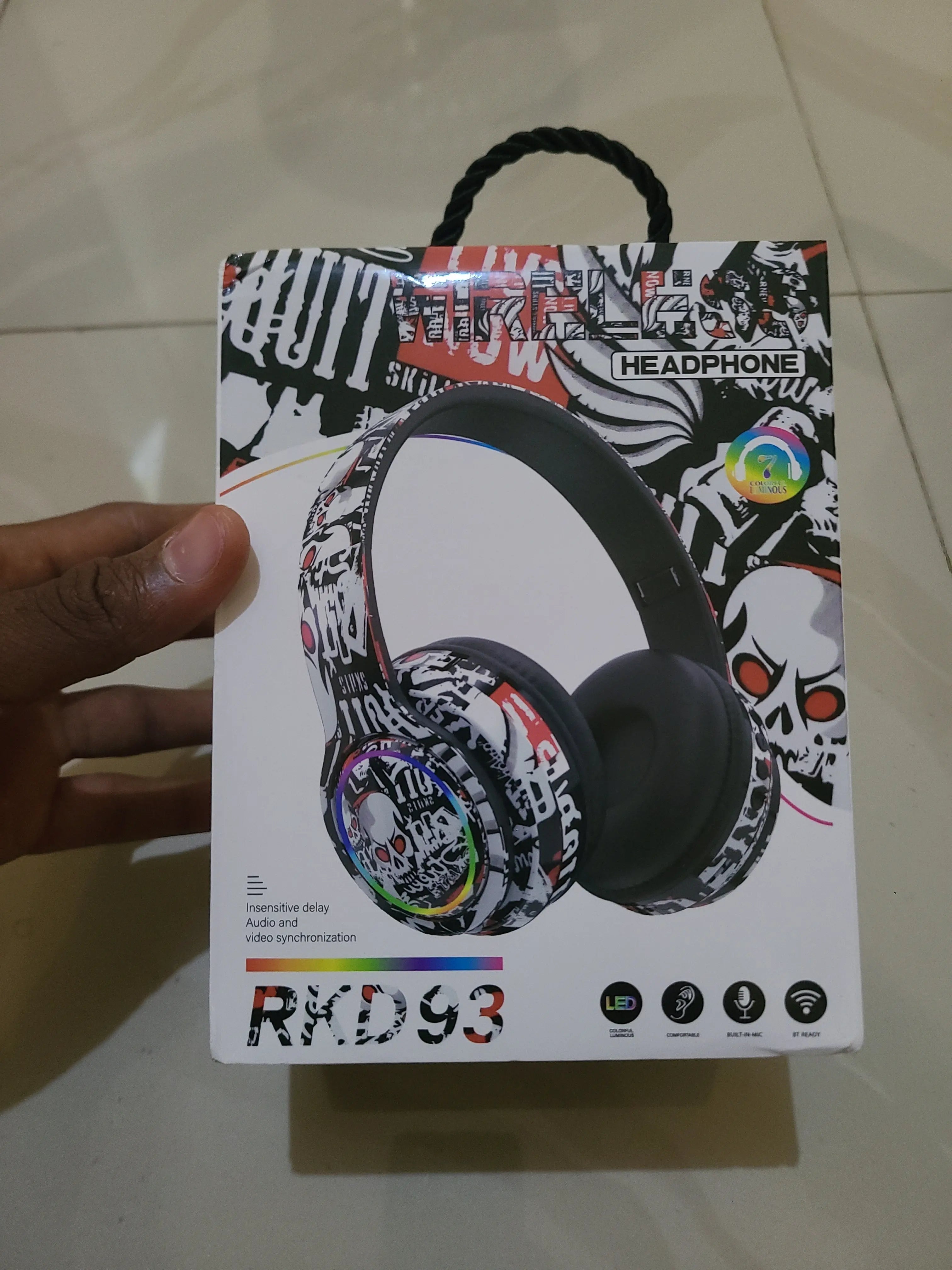 Nouvelle vente de P35 Graffiti - Casque de jeu supra-auriculaire sans fil avec micro BT et indicateur de batterie LED