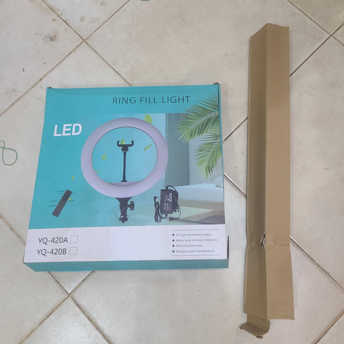 Anneau lumineux LED DIGITEK® (DRL-18H C) de 18 pouces avec support de 158 cm - Alimentation CA/CC, contrôle de la température de couleur, éclairage à intensité variable - Photographie, vidéo, maquillage et diffusion en direct - Alimentation USB